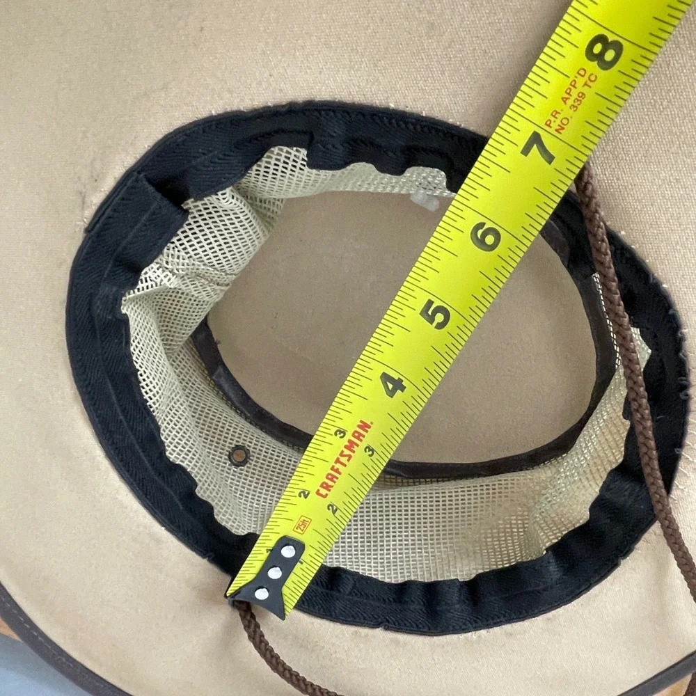 Barmah 1057 Canvas Cooler Drover Hat Size M UV Protection Mesh Outback Safari